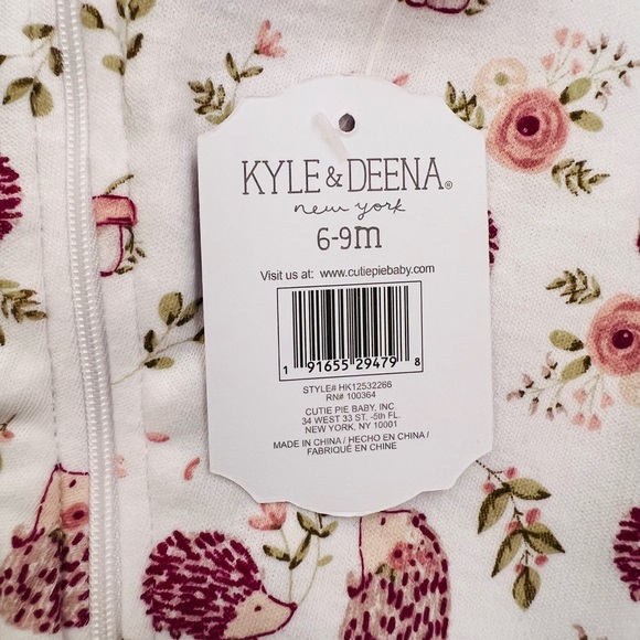 Kyle & Deena Hedgehogs Footie and Headband Set NWT - Picture 11 of 12